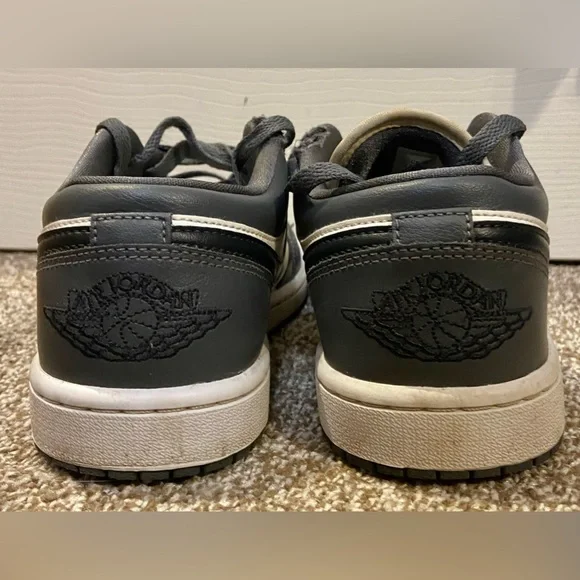 Nike Air Jordan 1 Low Shoes 'Dark Gray' Sail White DC0774-102 Womens Size 7.5 - Picture 6 of 7
